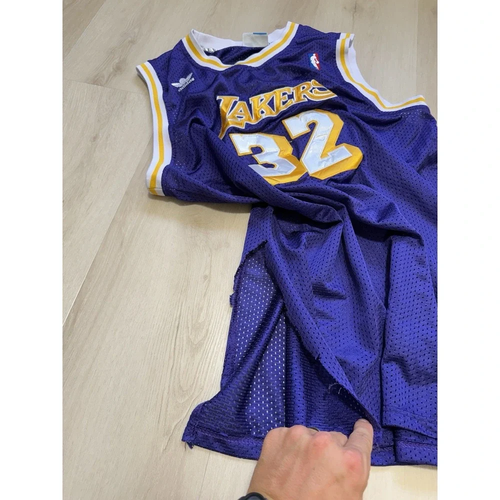 Adidas Lakers Magic Johnson #32 Purple Retro NBA Jersey Men's Size 2XL SEE NOTES